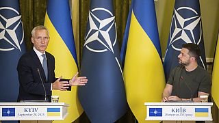 NATO Genel Sekreteri Stoltenberg ve Ukrayna lideri Zelenskiy 