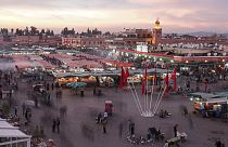 ساحة وسوق جامع الفنا، في مراكش، المغرب، الجمعة 11 نوفمبر 2016.
