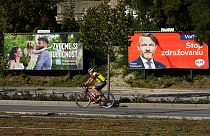 Carteles electorales en Eslovaquia
