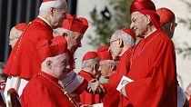 Einige der neuen Kardinäle auf dem Petersplatz am 30.9.2023