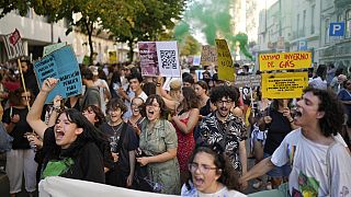 Demo gegen Wohnungsnot in Lissabon am 30.9.2023