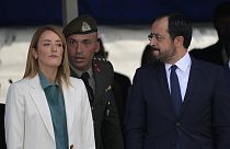 AP Başkanı Roberta Metsola ve Kıbrıslı Rum lider Nikos Hristodulidis 
