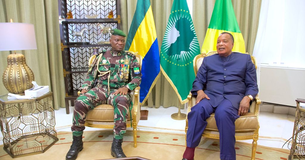 New Gabon president Gen. Brice Oligui Nguema visits Congo