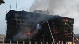مبنى مديرية أمن الإسماعيلية بعد الحريق