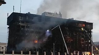 مبنى مديرية أمن الإسماعيلية بعد الحريق