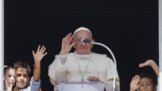 El Papa Francisco en la Plaza de San Pedro del Vaticano, el domingo 1 de octubre de 2023.