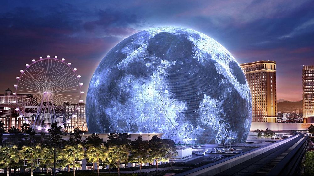 Las Vegas Sphere illuminates for the 1st time on July 4