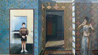 Σοράγια, 1976, λάδι σε μουσαμά, 110 x 150 εκ., συλλογή του καλλιτέχνη. 