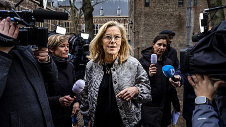 Netherlands' Democrats 66 (D66) party member and Minister of Finance Sigrid Kaag arrives at the Ministry of General Affairs.