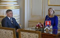 Robert Fico et la présidente slovaque Zuzana Caputova