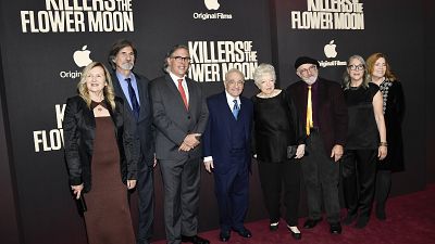 مارتن سكورسيزي وطاقم الفيلم يحضرون العرض الأول لفيلم كيلرز أوف ذي فلاور مون في الولايات المتحدة
