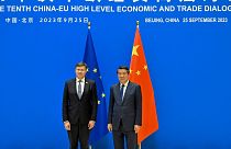 دیدار والدیس دامبروسکیس، کمیسر تجارت اتحادیه اروپا با هی لیفنگ، معاون نخست وزیر چین