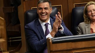 El presidente del Gobierno español en funciones, Pedro Sánchez, en el Congreso de los Diputados el 29 de septiembre 2023