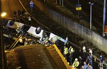 Le bus accidenté a chuté d'un pont de plus de dix mètres. 03/10/23, Mestre, Italie