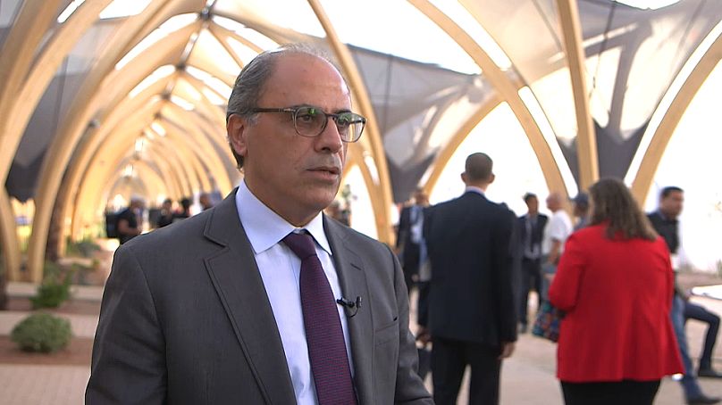 Jihad Azour, directeur du département Moyen-Orient et Asie centrale au FMI, lors des assemblées annuelles à Marrakech