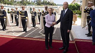 Die Präsidentin der Europäischen Kommission, Ursula von der Leyen, reiste persönlich nach Tunesien und traf sich mit Präsident Kais Saied, um das Memorandum fertig zu stellen.