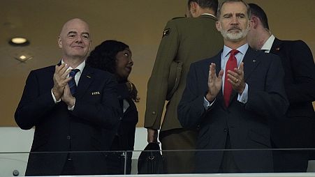 Глава ФИФА Джанни Инфантино и король Испании Филипп VI