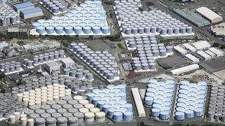 Резервуары с радиоактивной водой на АЭС Фукусима