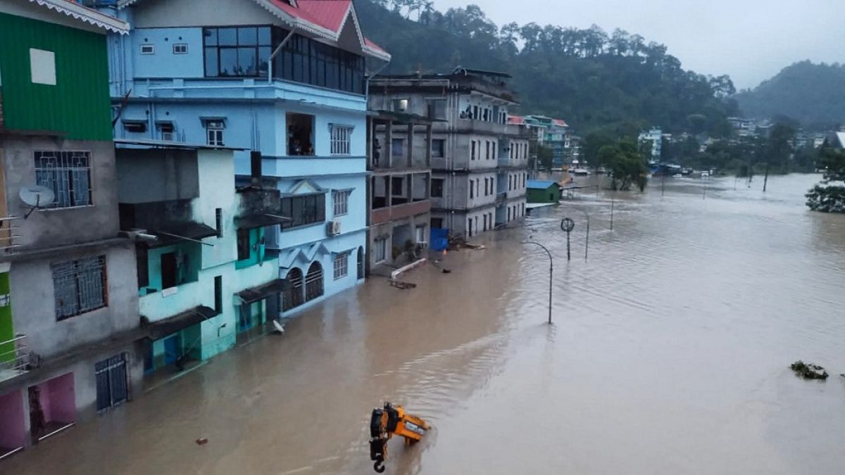 Zonas inundadas en el norte de la India