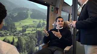 A short film starring tennis star Roger Federer and comedian Trevor Noah earned Switzerland the top prize at the Rail Tourism Awards this week.