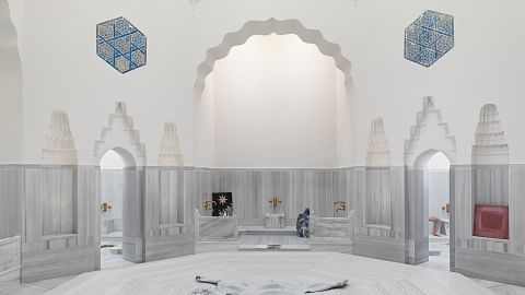 Mehtap Baydu, The Distance Between Me And Everything Else, 2017, exhibited as part of Healing Ruins (Kalıntıların Şifası) at Zeyrek Çinili Hamam