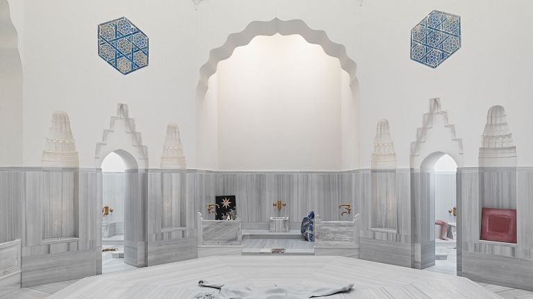 Mehtap Baydu, The Distance Between Me And Everything Else, 2017, exhibited as part of Healing Ruins (Kalıntıların Şifası) at Zeyrek Çinili Hamam