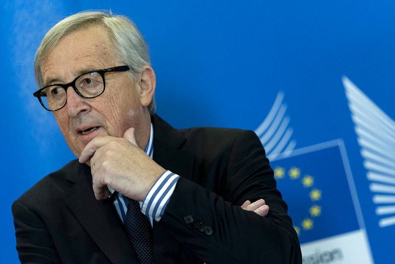 Previous European Commission President Jean-Claude Juncker at EU headquarters in Brussels, Tuesday, Dec. 3, 2019. 