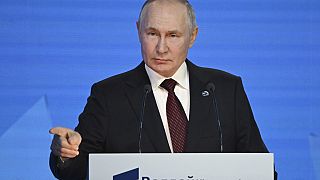 Der russische Präsident Wladimir Putin bei seiner Rede auf der Jahrestagung des Valdai-Diskussionsklubs in Sotschi.