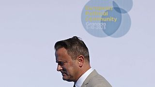 Luxembourg's Prime Minister Xavier Bettel arrives at the Europe Summit in Granada, Spain, Thursday, Oct. 5, 2023.