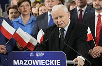 Jarosław Kaczyński, líder do partido "Lei e Justiça", Polónia