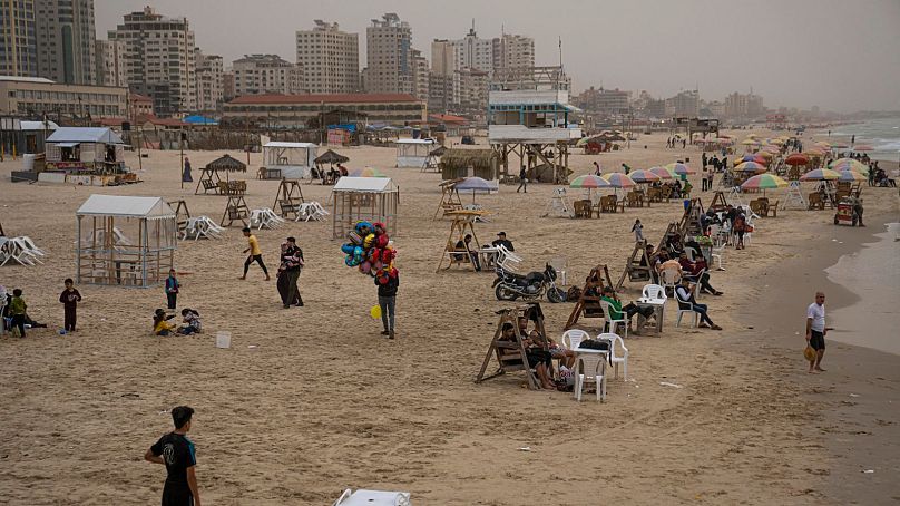 زندگی روزمره مردم غزه در کنار دریا به تاریخ پنجم مارس ۲۰۲۳