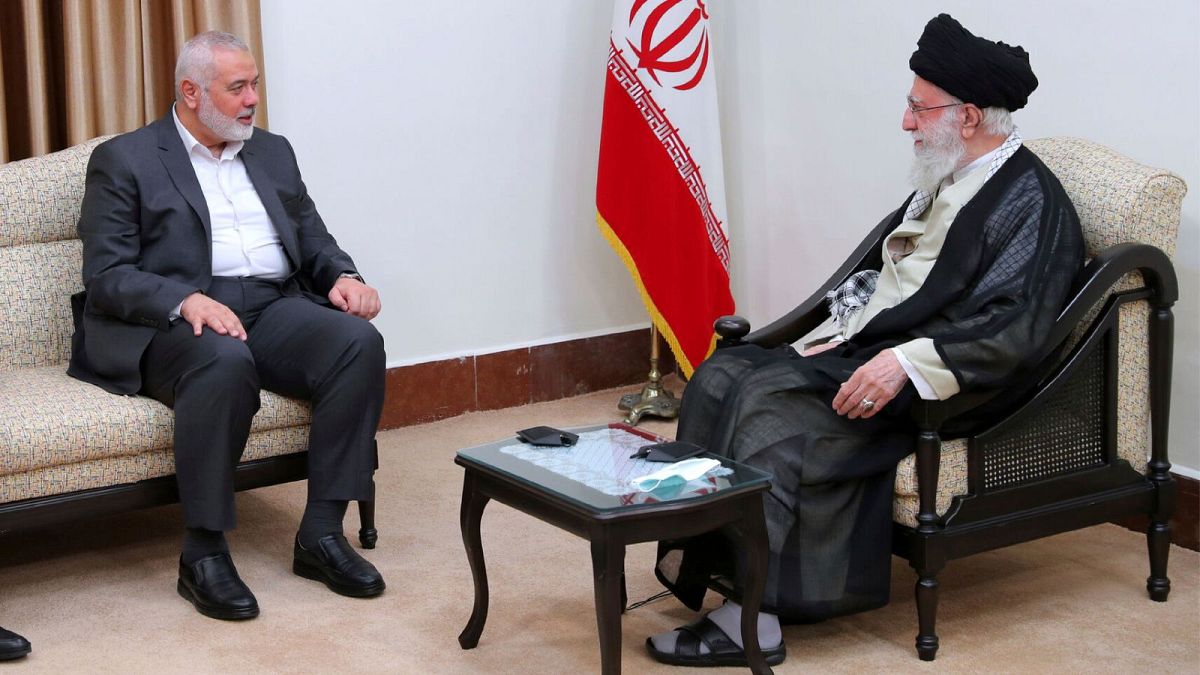 اسماعیل هنیه در دیدار با رهبر ایران در تاریخ ۲۱ ژوئن ۲۰۲۳