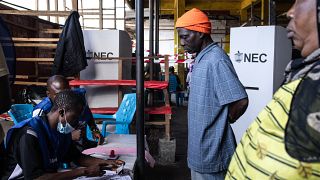 Election day in Liberia