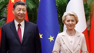 China's President Xi Jinping and European Commission President Ursula von der Leyen met in Beijing on April 6, 2023.