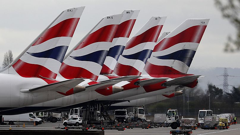a British Airways gépei a Heathrow reptéren