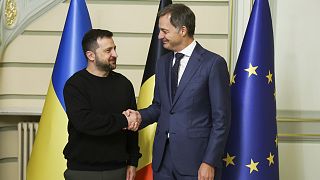 Belgian Prime Minister Alexander De Croo received Ukrainian President Volodymyr Zelenskyy in Brussels.
