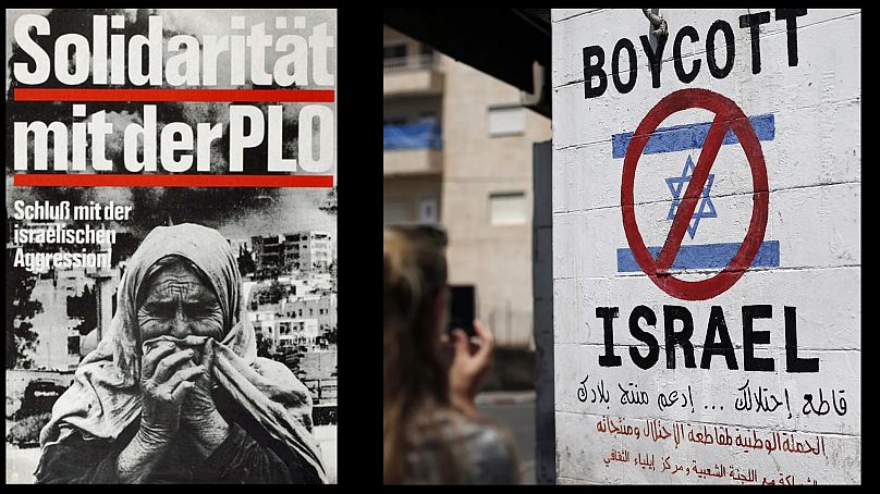 Izrael-ellenes plakátok német NGO-k kiadásában