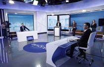 Οι υποψήφιοι διεκδικητές για τη δημαρχία της Αθήνας Κώστας Μπακογιάννης (Α) και Χάρης Δούκας (Δ), συμμετέχουν στο debate