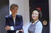 Die australische Außenministerin Penny Wong empfing Cheng Lei am Flughafen in Melbourne.