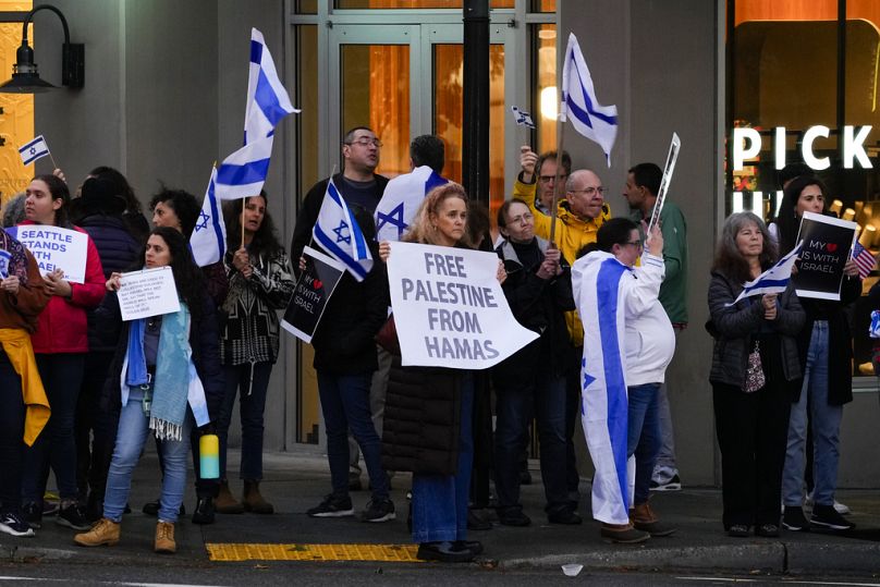 Manifestanti filo-israeliani a Seattle
