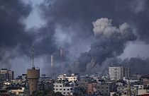 FILE - Smoke rises following an Israeli airstrike in Gaza City, Wednesday, Oct. 11, 2023.