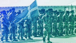 Swedish soldiers, part of the NATO-let International Security Assistant Force (ISAF), stand during a changing of command ceremony in Mazar Sharif, May 2008