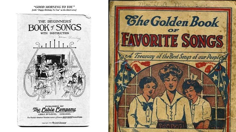 Books by Patti and Mildred Hill, in which the original Happy Birthday song was published