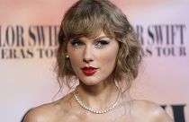 Taylor Swift kommt zur Weltpremiere des Konzertfilms "Taylor Swift: The Eras Tour" am Mittwoch, 11\. Oktober 2023.