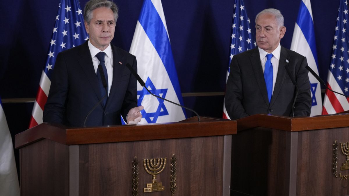 La conferenza del segretario di Stato americano Anthony Blinken e del primo ministro israeliano Benyamyn Netanyahu a Tel Aviv