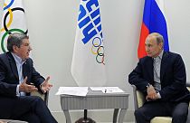 IOC-Präsident Thomas Bach und der russische Präsident Wladimir Putin im Febraur 2014