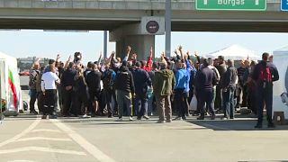 Блокада автомагистрали Тракия в Блгарии