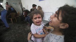 أطفال مصابون نتيجة القصف الإسرائيلي على غزة