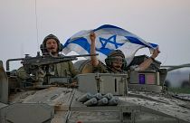 Izraeli páncélos a gázai övezet határánál