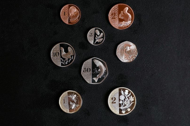 Full set of new UK coins